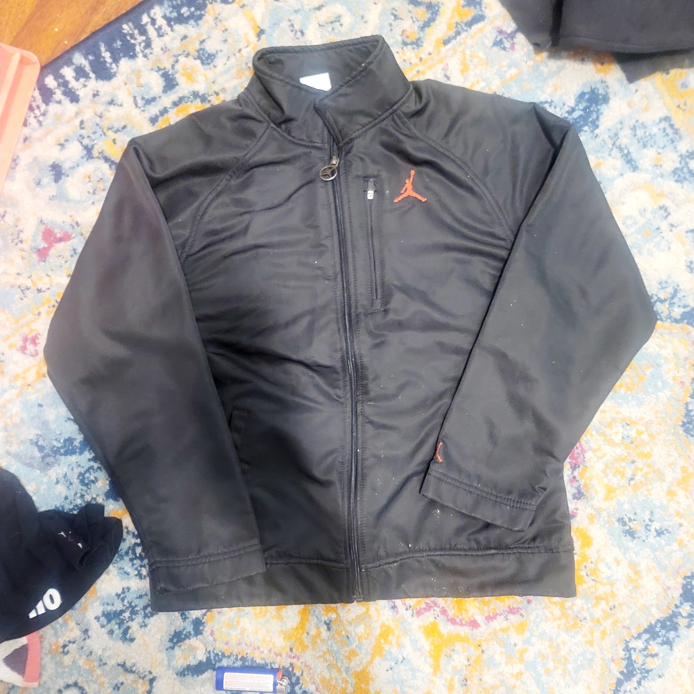 Jordan Black Performance Jacket with Red Logo